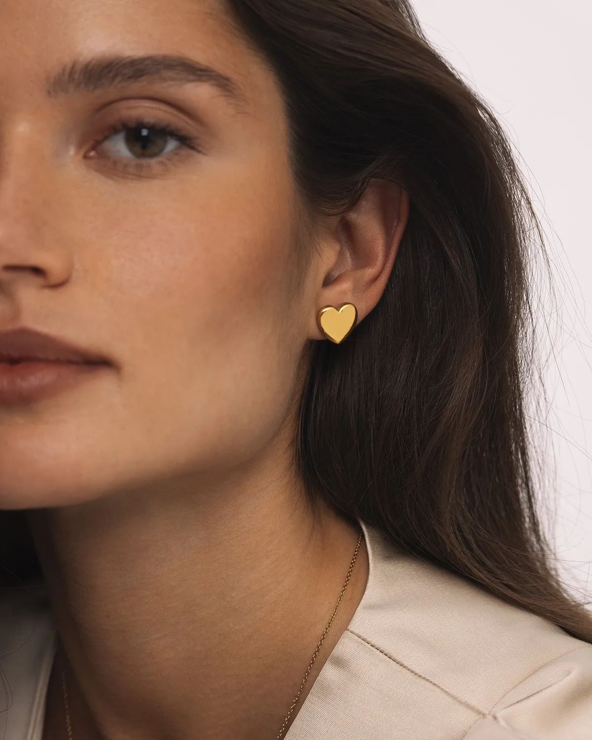 Mockberg Love Large Studs øredobber gull hjerte