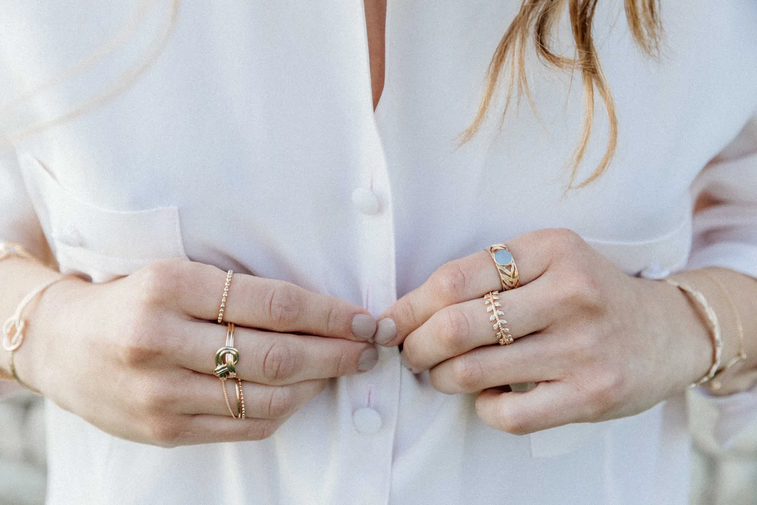 Eremis Ella ring gull str 52 18 karat