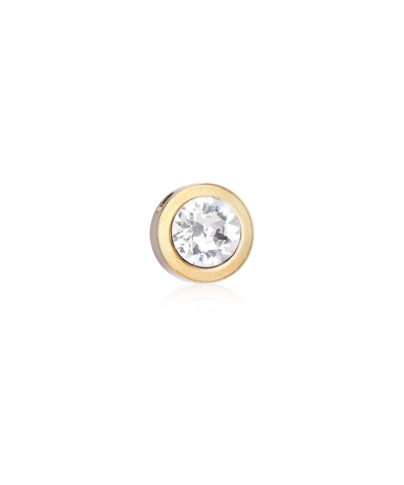 Blomdahl Grand Bezel anheng crystal 8 mm gull nikkeltrygg