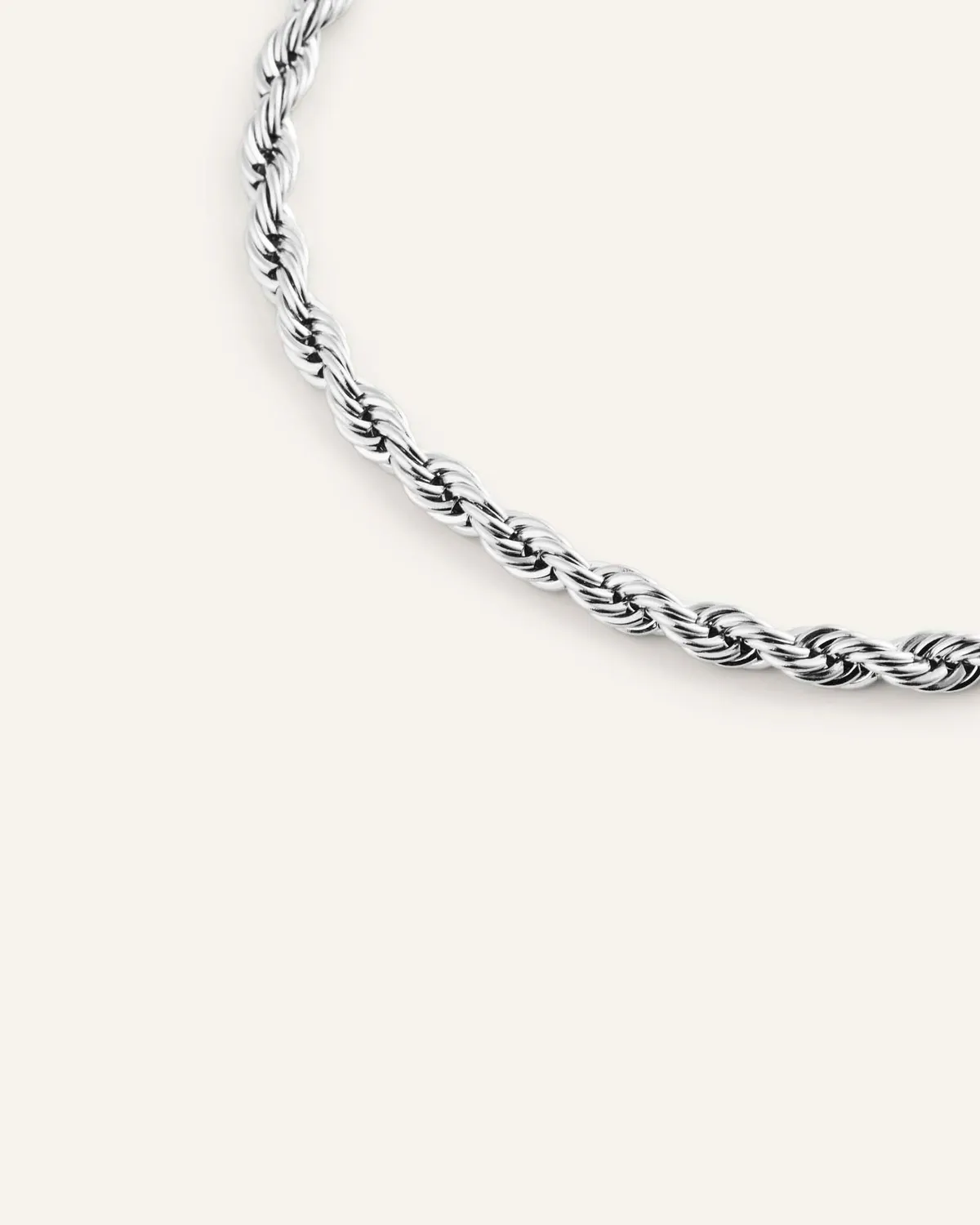 Mockberg Bold Rope Chain armbånd sølv medium