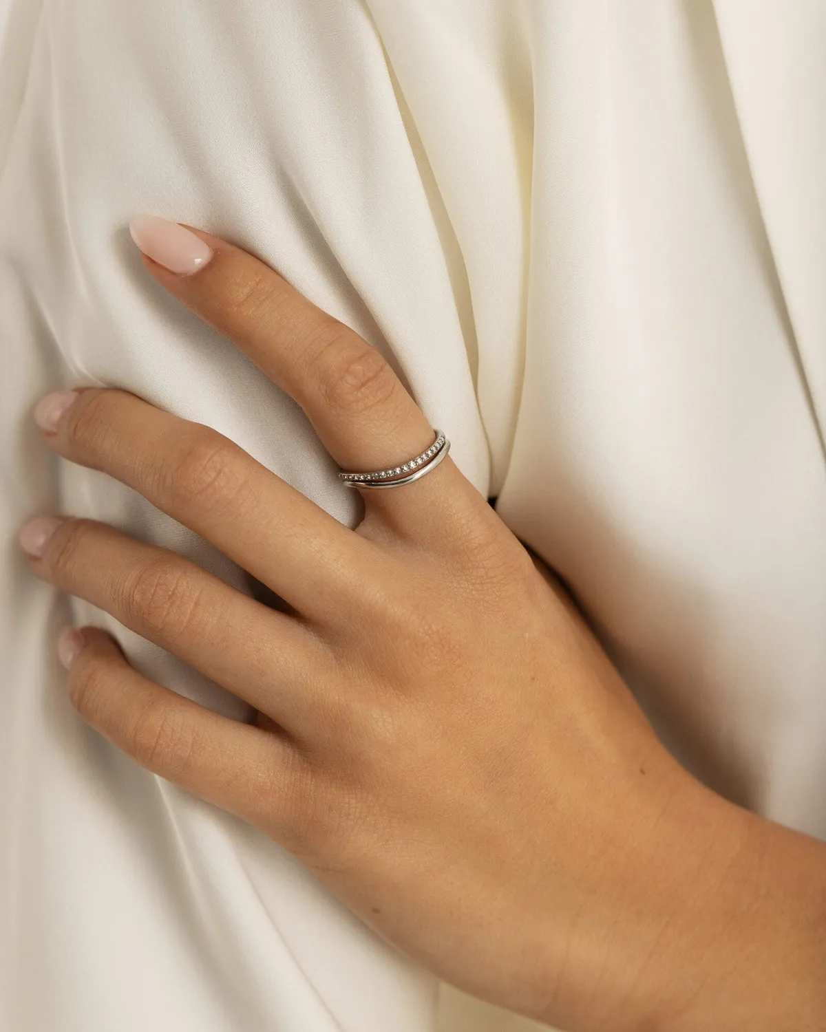 Mockberg Illume Lys ring sølv 2-pk vanntett