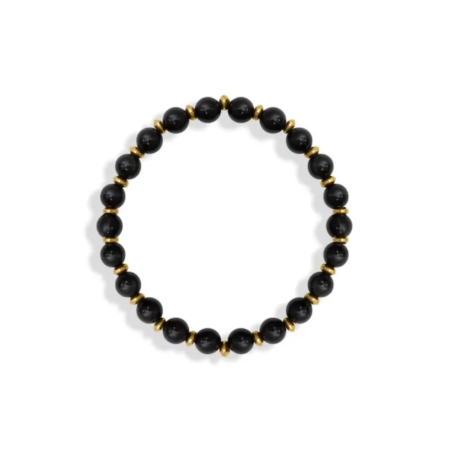 Mea Nani Atlas Agate herrearmbånd agat 18K gull