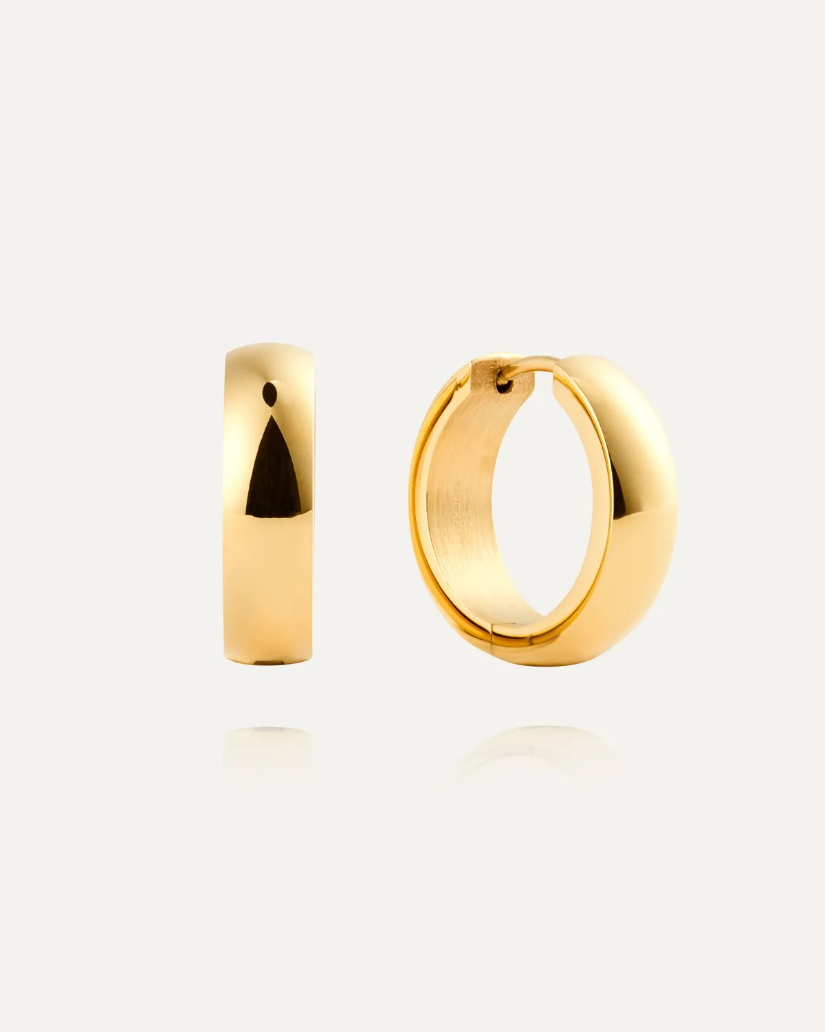 Mockberg Chunky Hoops Large øredobber 18 mm gull