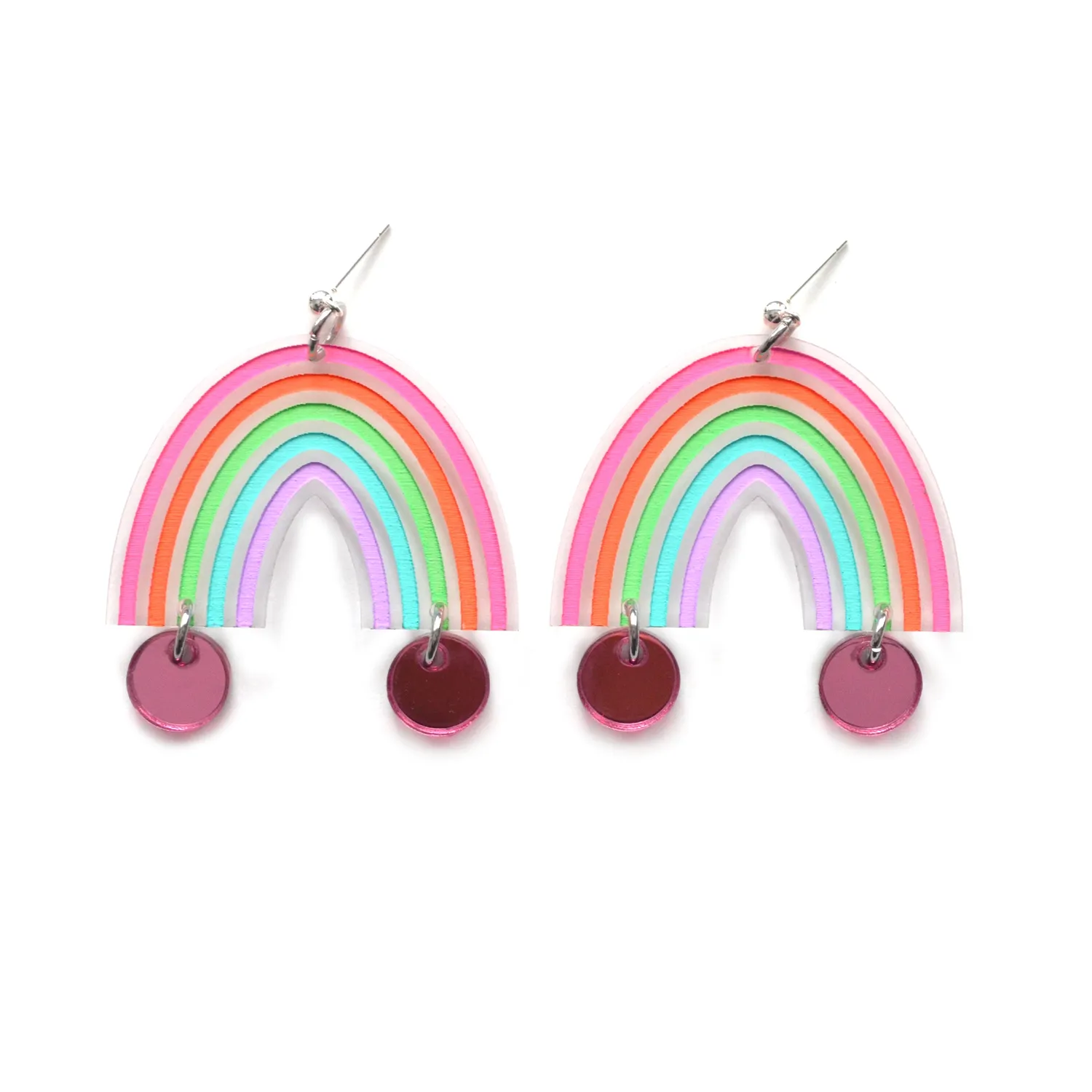 BooandBooFactory Pastel Rainbow Arch øredobber gull