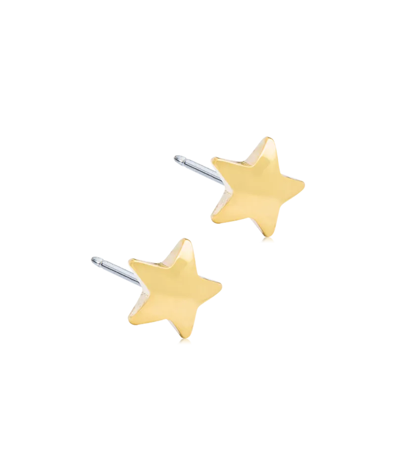Blomdahl Star øredobber gull 8 mm titan hudvennlig