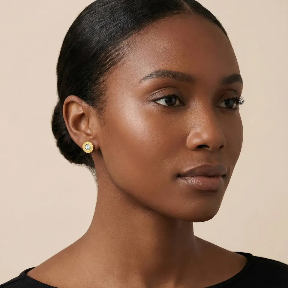 Mea Nani Roma Gold Studs øredobber 18K gull