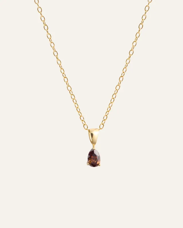 Mockberg Belle Coffee Necklace halskjede gull