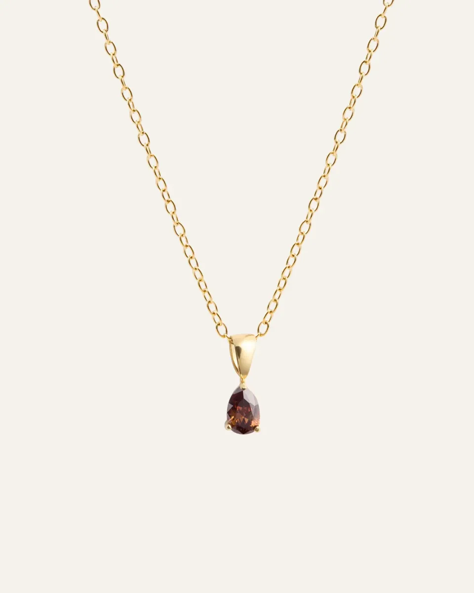 Mockberg Belle Coffee Necklace halskjede gull