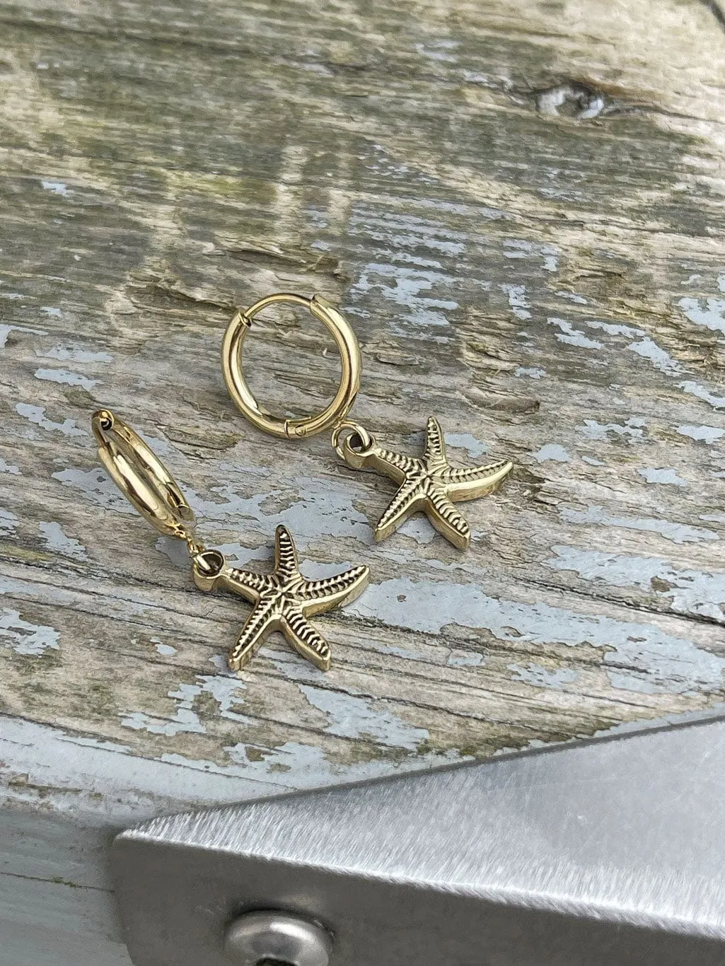 Mea Nani Starfish øredobber sjøstjerne 14K gull