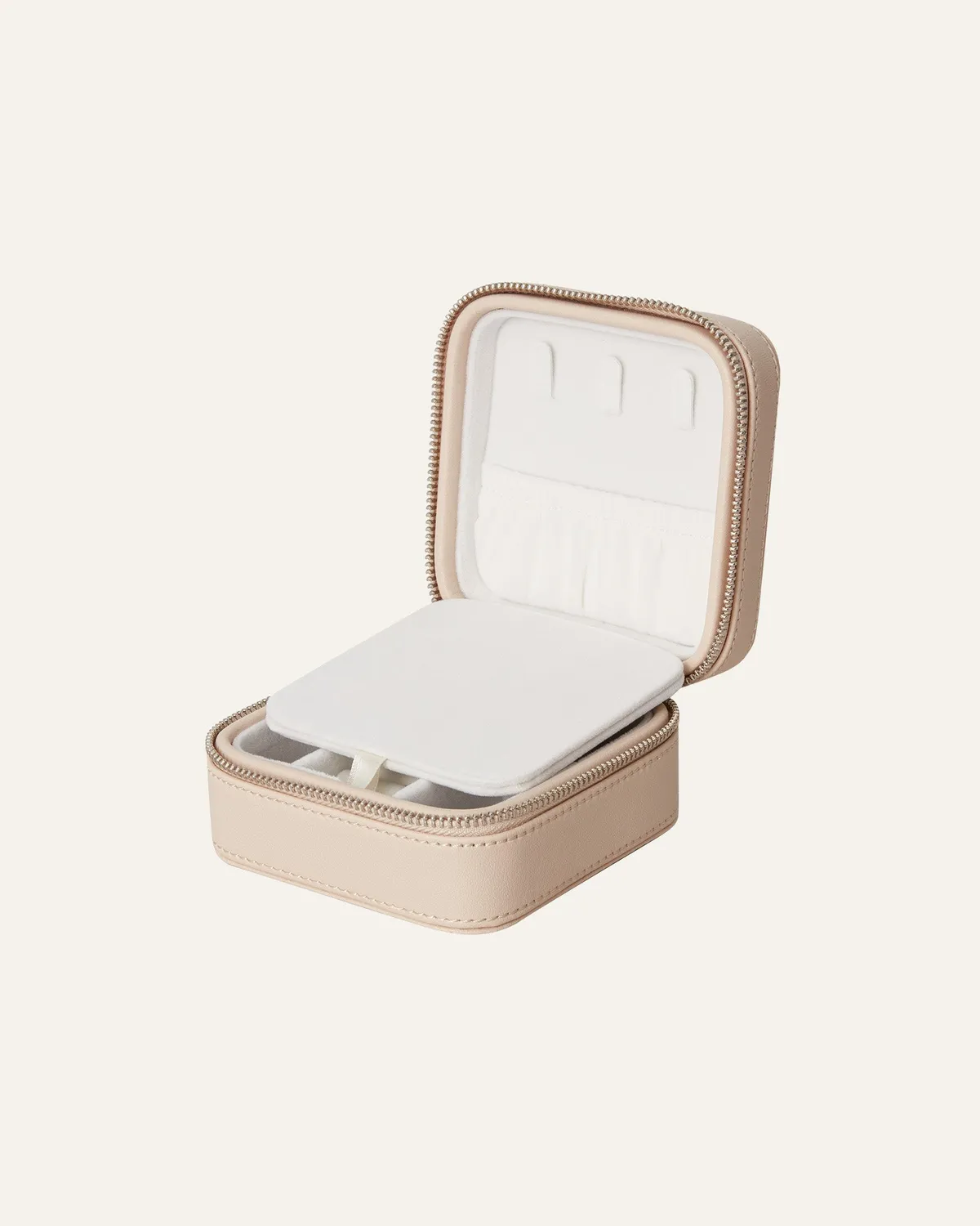 Mockberg Small Beige smykkeskrin vegansk skinn