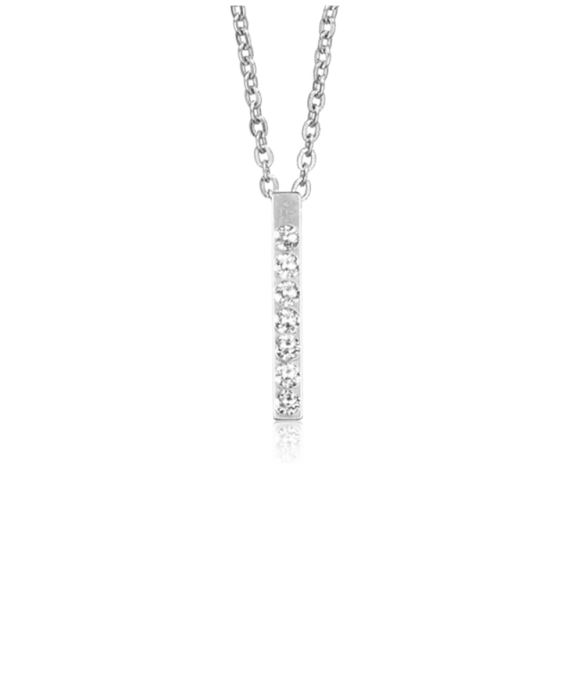Blomdahl Brilliance Straight halskjede crystal sølv