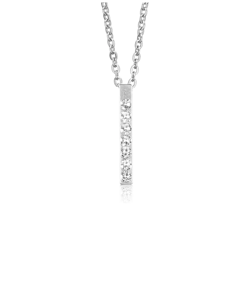 Blomdahl Brilliance Straight halskjede crystal sølv