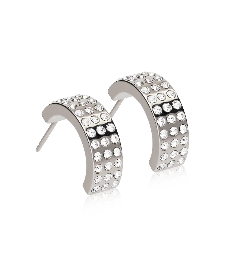 Blomdahl Grand Brilliance Curved øredobber crystal 10 mm titan nikkelfri