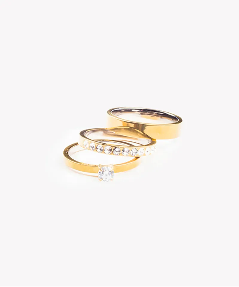 Blomdahl Brilliance Curved ring crystal gullfarget