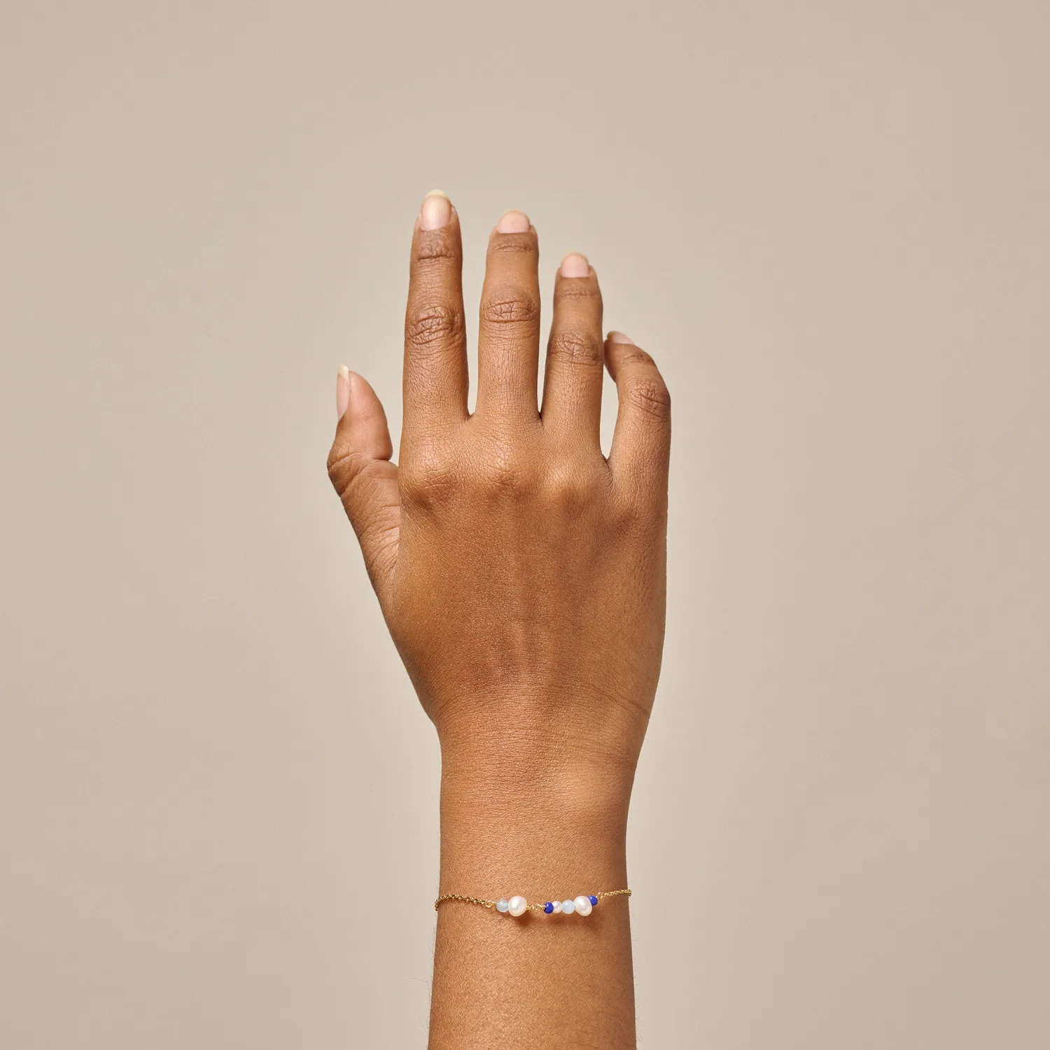 Enamel Sofia Marine armbånd 15+3 cm forgylt