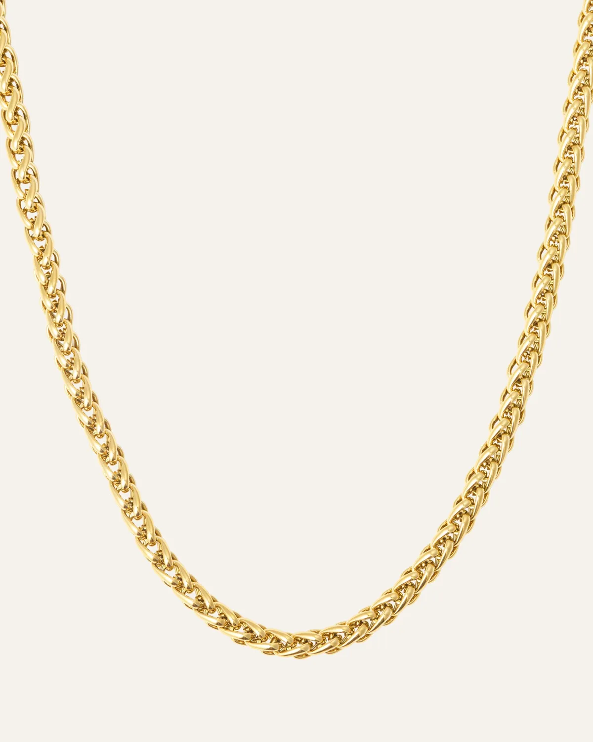 Mockberg Rebel Chain Thin Necklace halskjede gull 450 mm