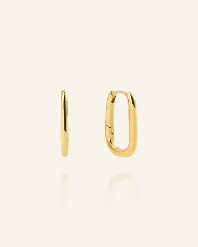 Mockberg Slim Medium U-Hoops øredobber gull