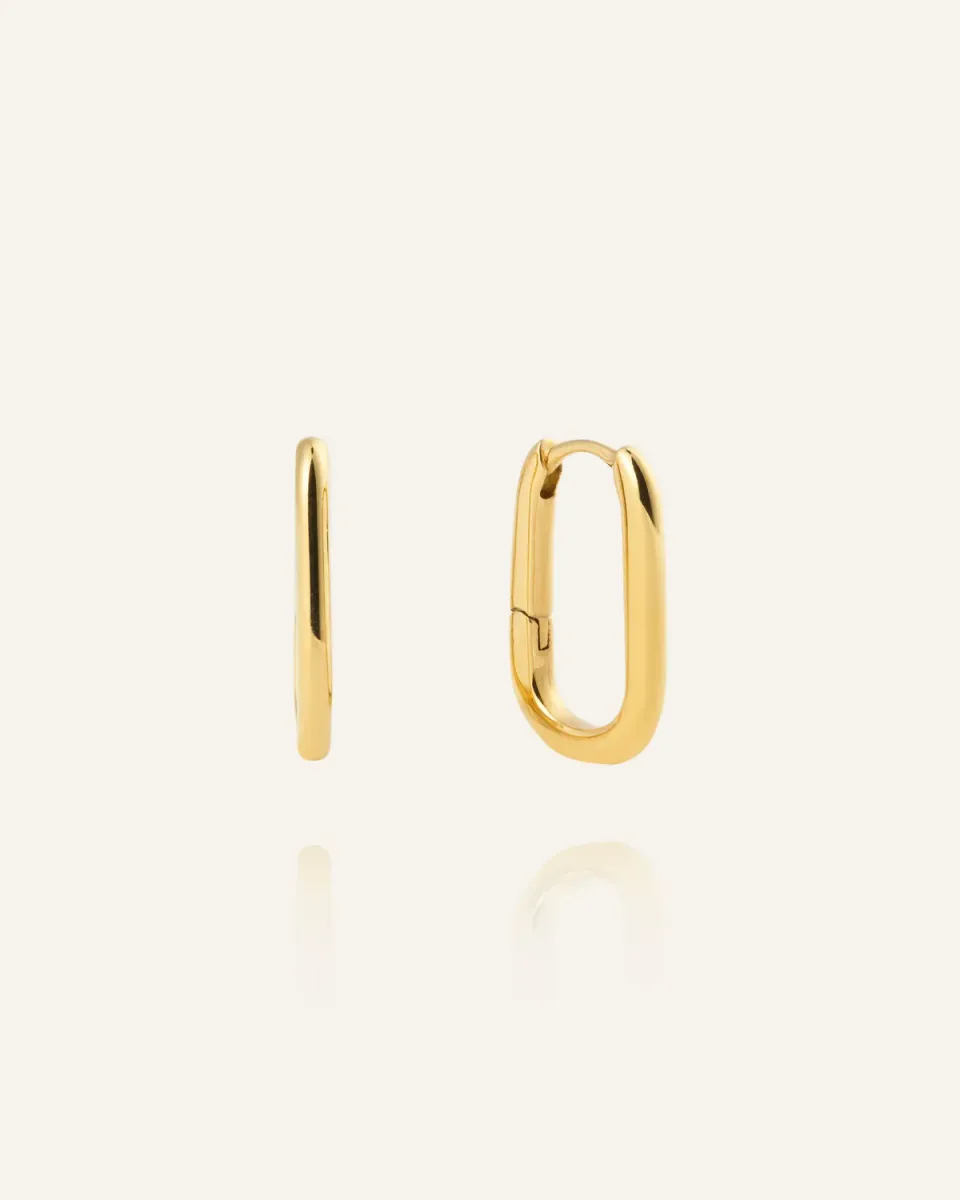 Mockberg Slim Medium U-Hoops øredobber gull