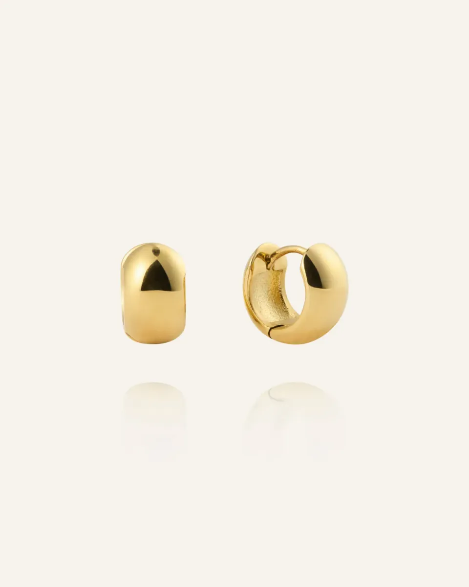 Mockberg Brave Mini Hoops øredobber gull 11,5 mm