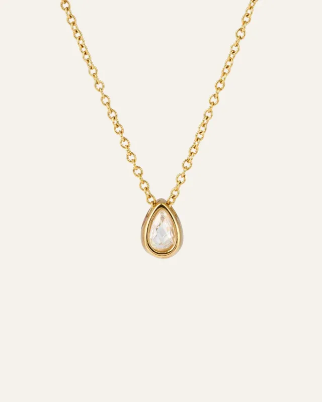 Mockberg Céleste Necklace halssmykke gull 40 cm zirconia