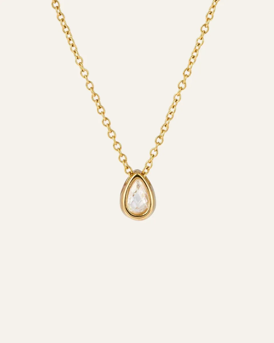 Mockberg Céleste Necklace halssmykke gull 40 cm zirconia