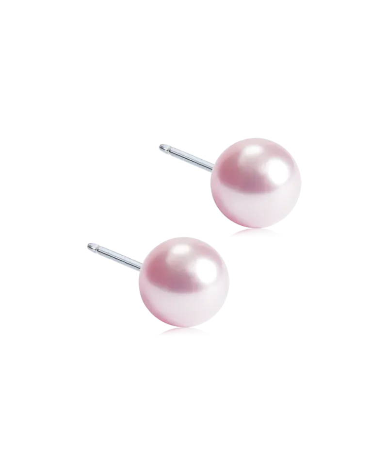Blomdahl Pearl øredobber light rose titan nikkelfrie