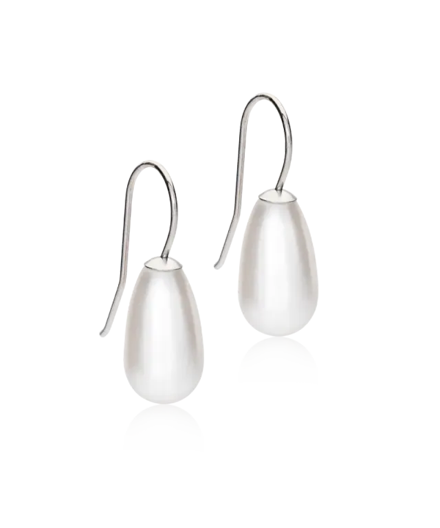 Blomdahl Pendant Pearl Drop øredobber hvit 15 mm