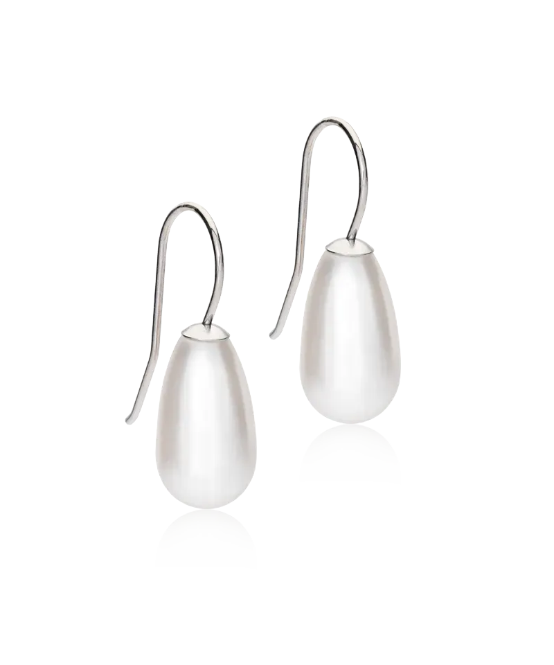 Blomdahl Pendant Pearl Drop øredobber hvit 15 mm