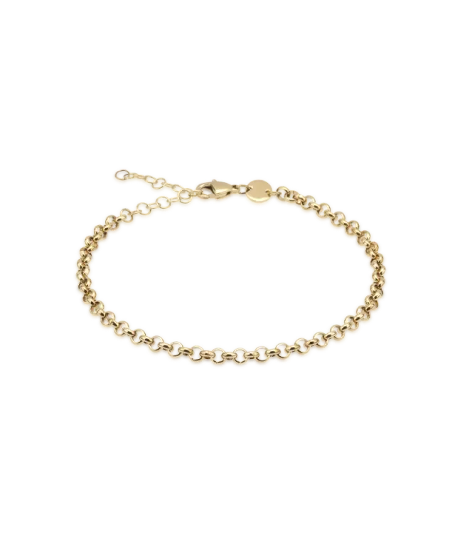 Blomdahl Tiny Box Chain armbånd 18-22 cm gullfarget stål