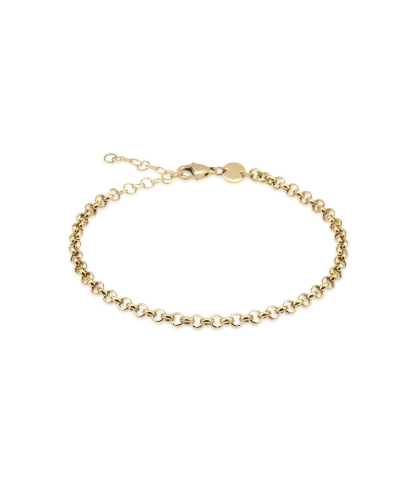 Blomdahl Tiny Box Chain armbånd 18-22 cm gullfarget stål
