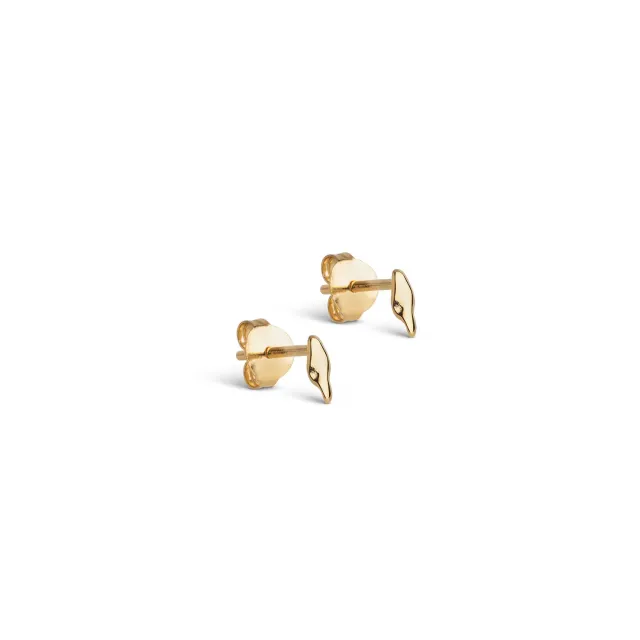 Enamel India Petit studs 6x2,5 mm gull minimalistisk