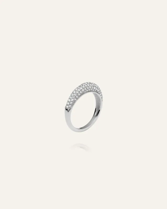 Mockberg Pavé Precious ring sølv 52 zirconia