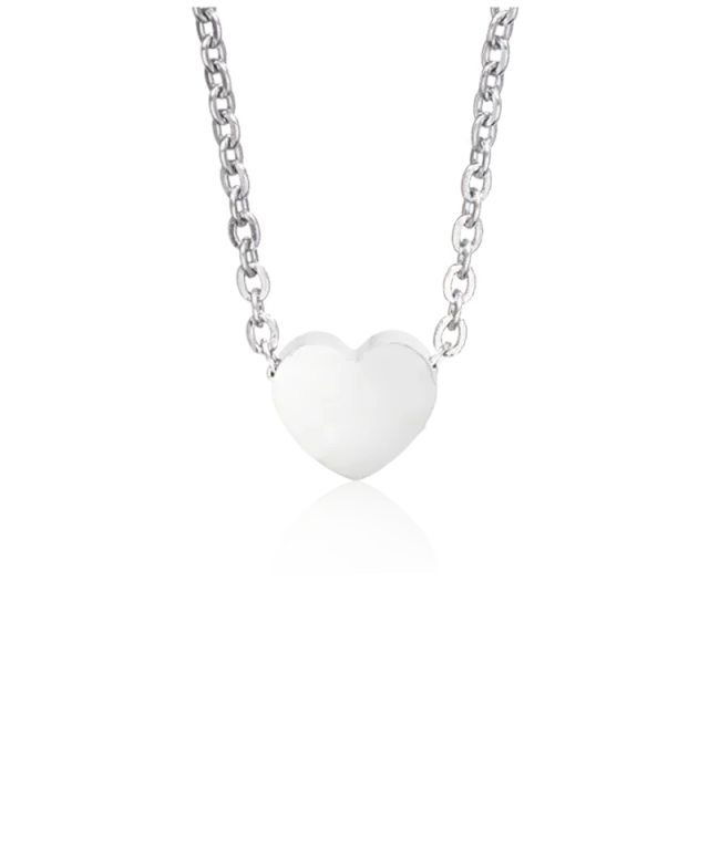 Blomdahl Heart halsband sølvfarget 40-46 cm stål