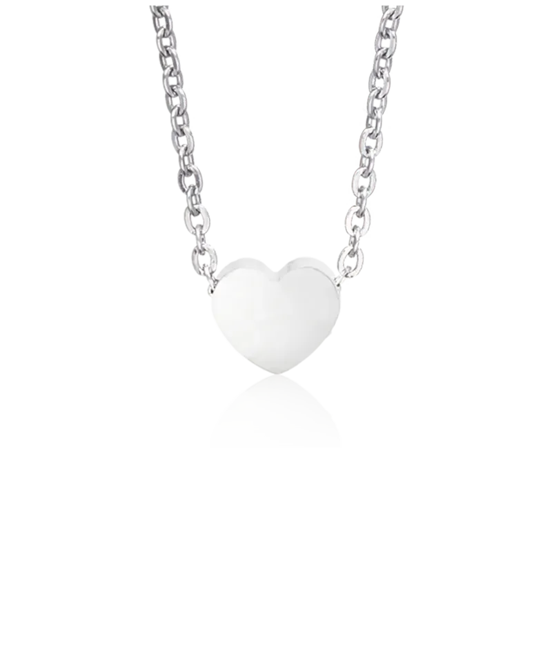 Blomdahl Heart halsband sølvfarget 40-46 cm stål