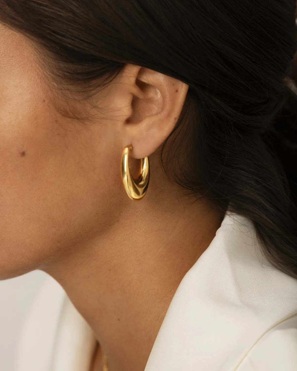 Mockberg Kenza Hoops øreringer gull 31 mm