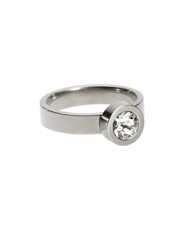 Blomdahl Grand Bezel ring crystal 17 mm titan klassisk