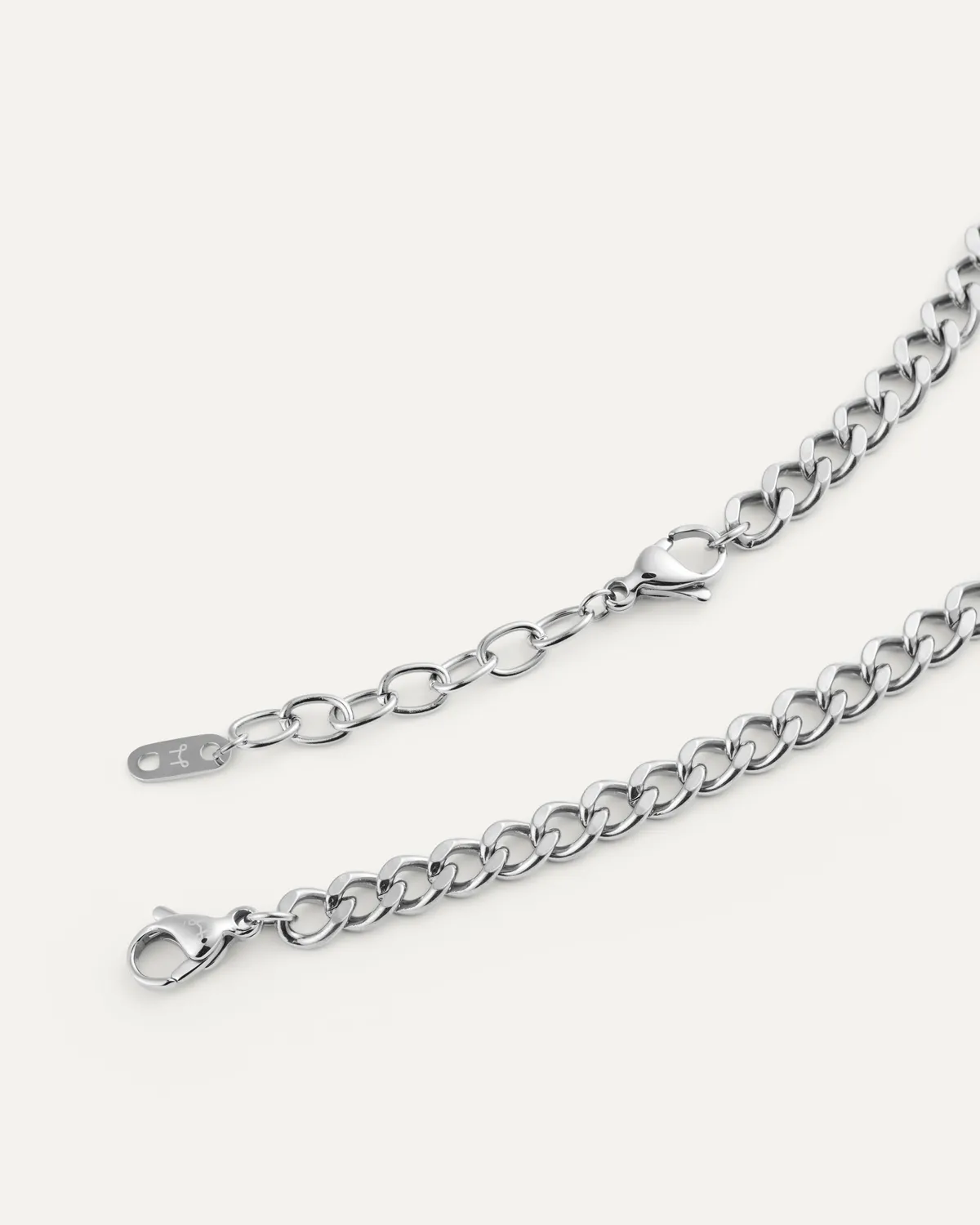 Mockberg Curb Chain halskjede sølv panserlenke