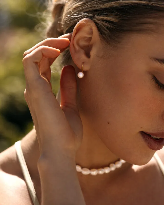 Mockberg Dream Pearl øredobber gull 18 mm