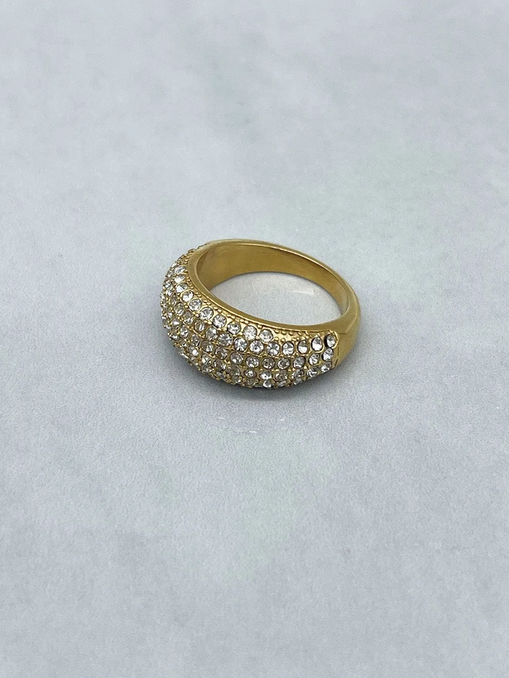 Mea Nani Dome ring gull pavé str 16-17