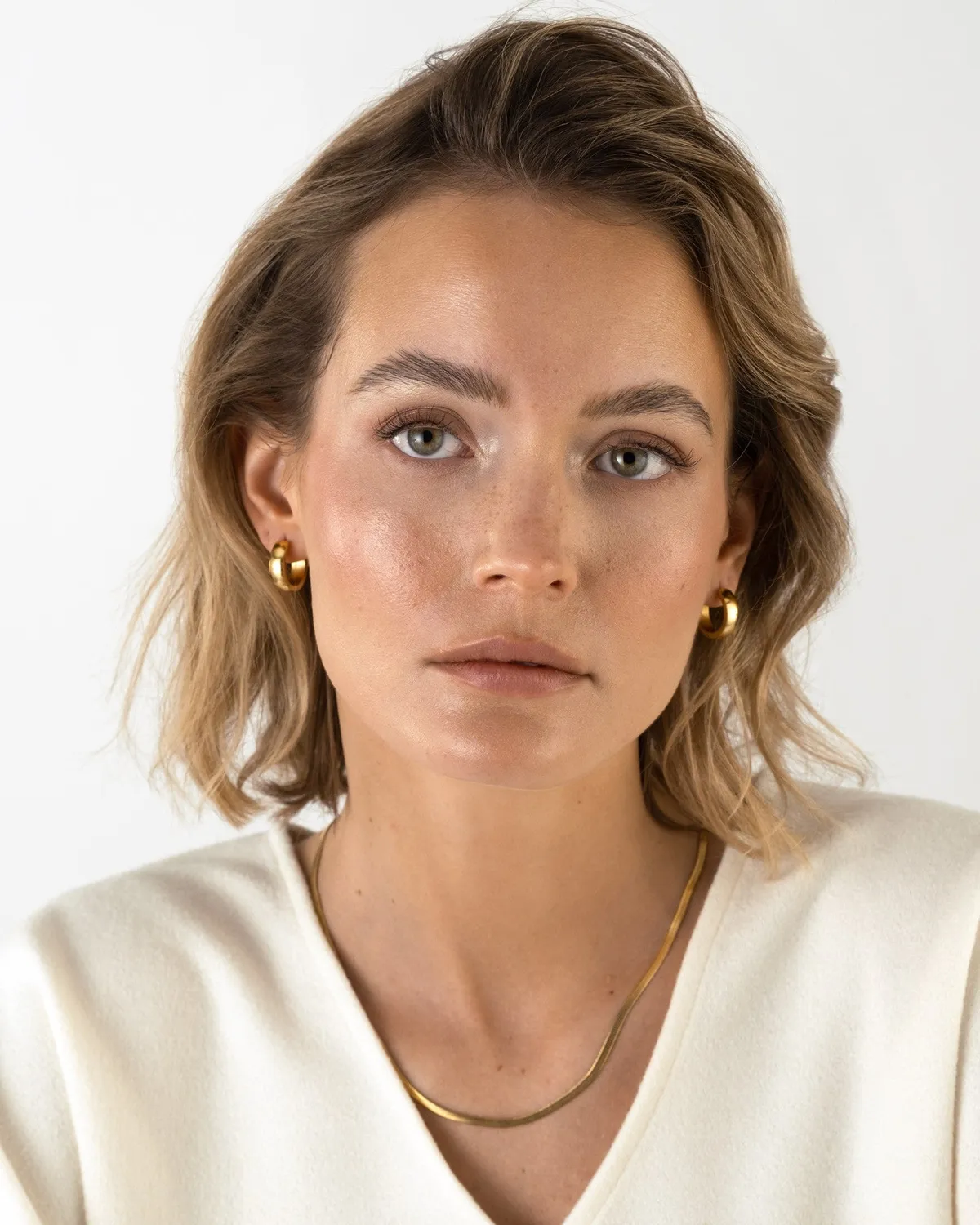 Mockberg Chunky Hoops Large øredobber 18 mm gull