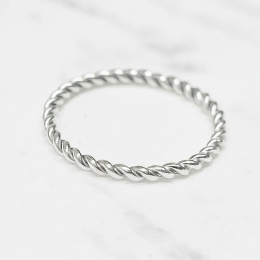 Kunstnerbonden Stacker ring sølv tvunnet 925