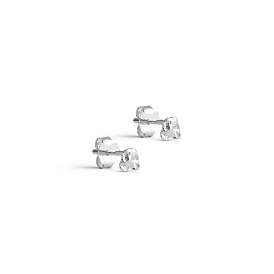 Enamel Rio Mini øredobber sølv 4 mm par