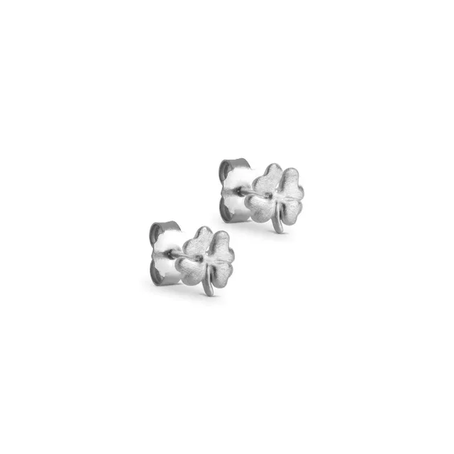 Enamel Organic Clover øredobber 6,5x7 mm lykke