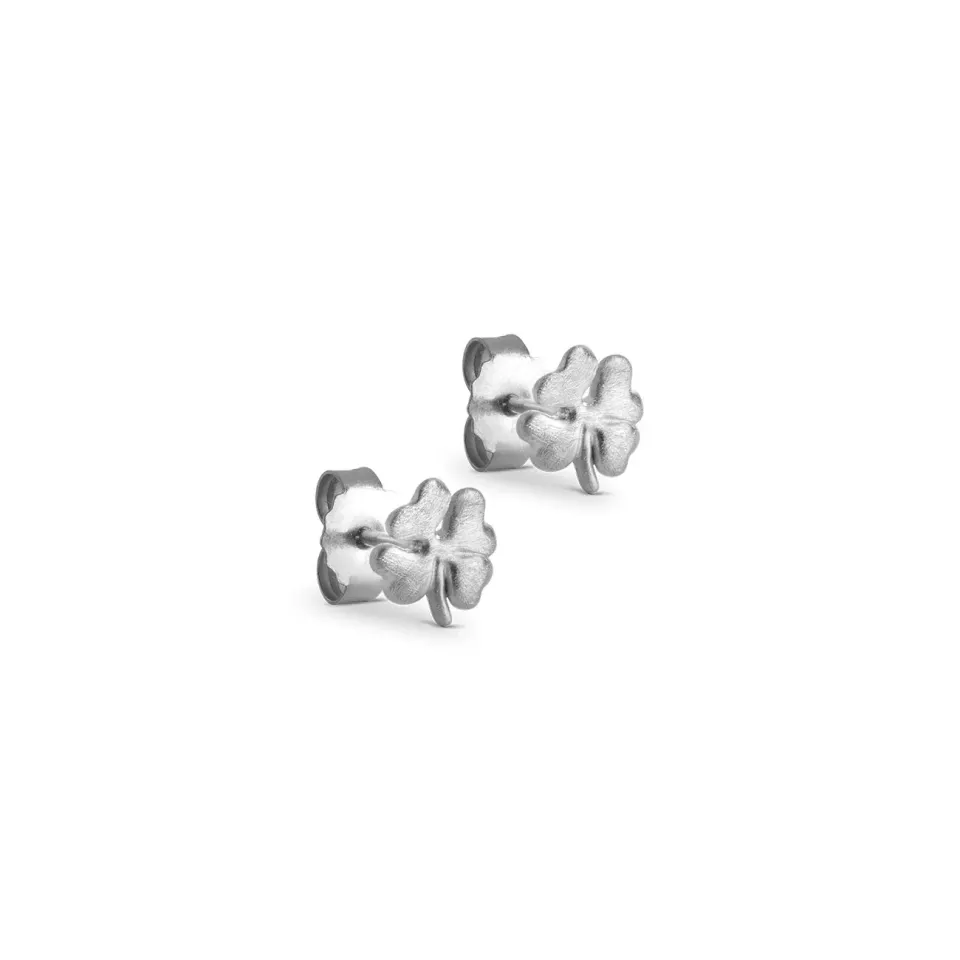 Enamel Organic Clover øredobber 6,5x7 mm lykke