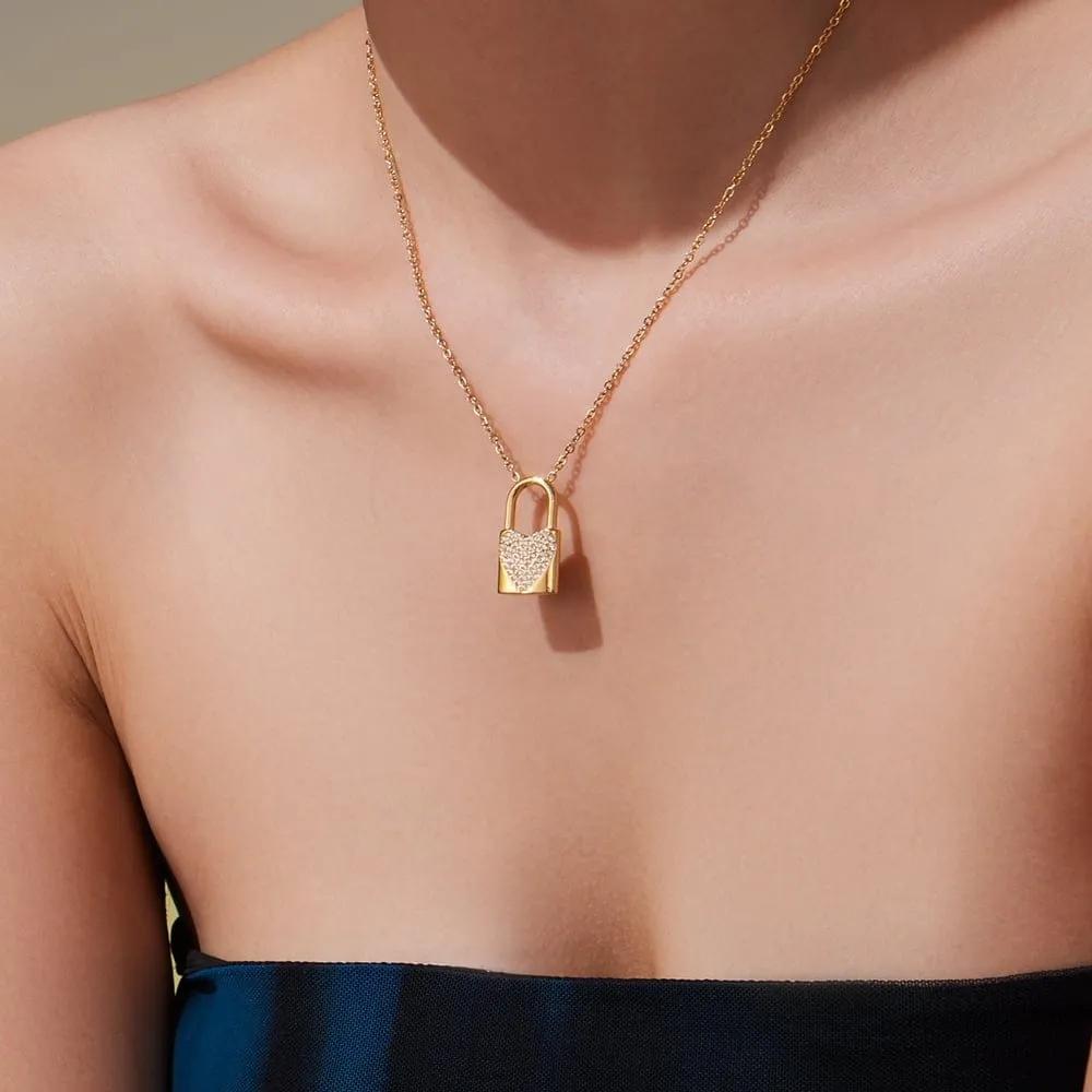 Mea Nani Key To My Heart halskjede 18K gull nikkelfri