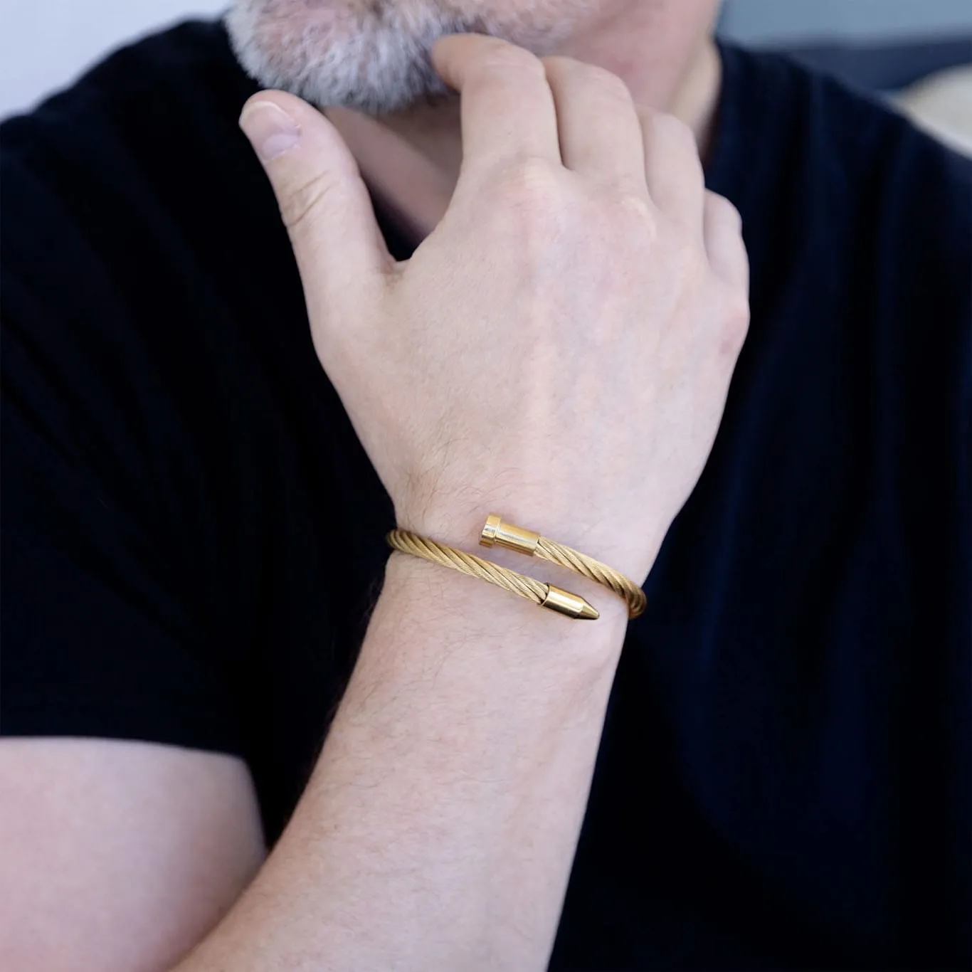 Mea Nani The Brace Cuff herrearmbånd 18K gull