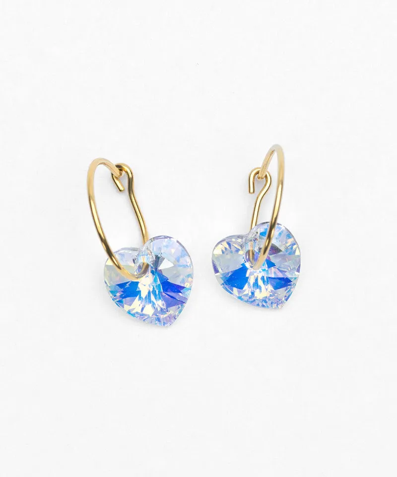 Blomdahl Ear Ring Pendant Heart ørering rainbow 14 mm