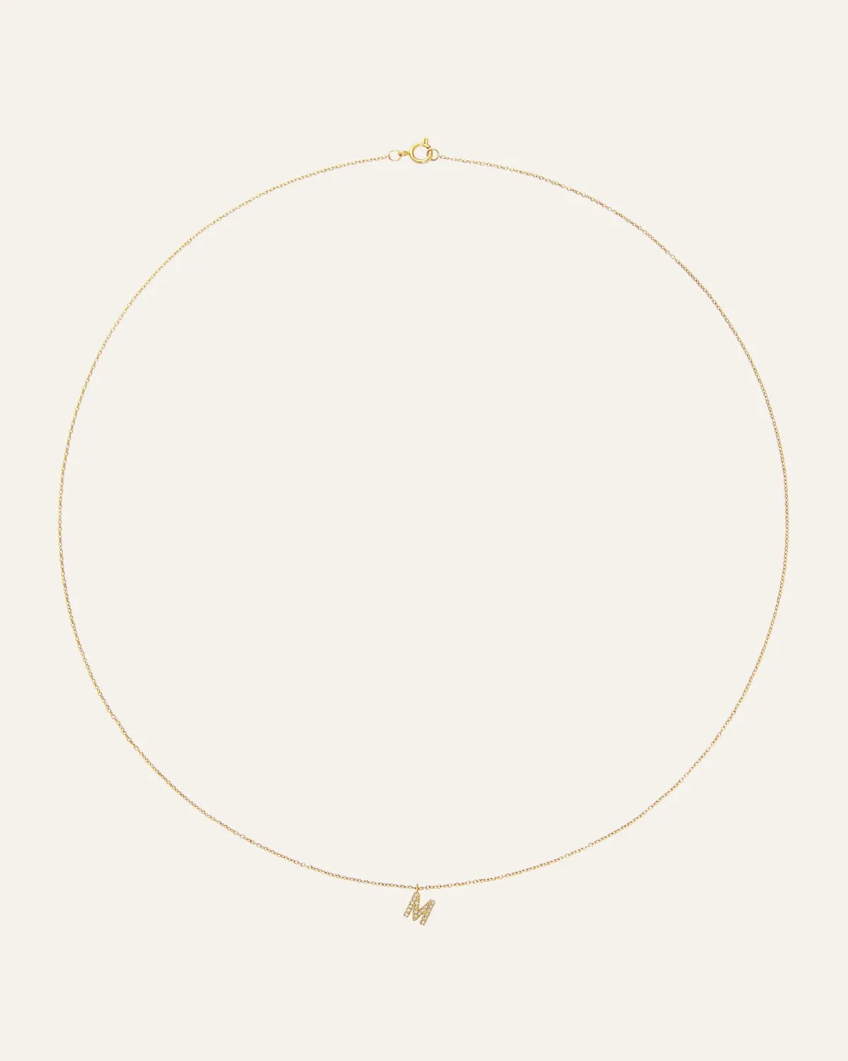 Mockberg Petite Stone Letter Necklace bokstav gull