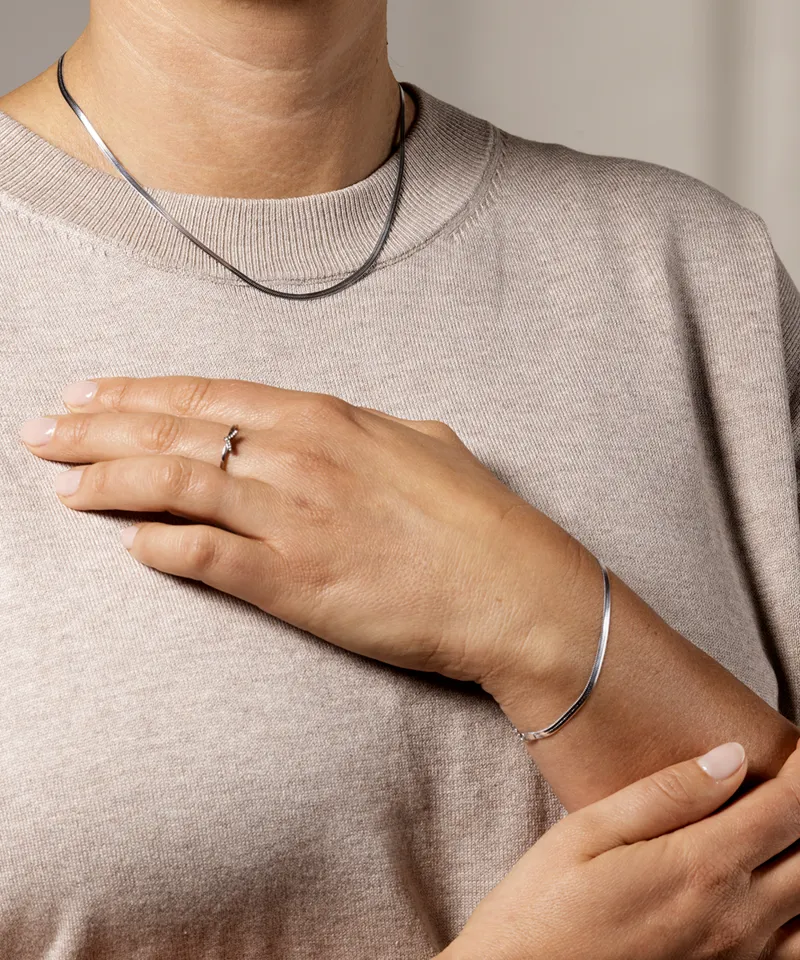 Blomdahl Plain armbånd sølv 15,5–19 cm nikkelfritt