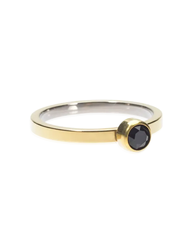 Blomdahl Bezel ring svart gull 16 mm titan